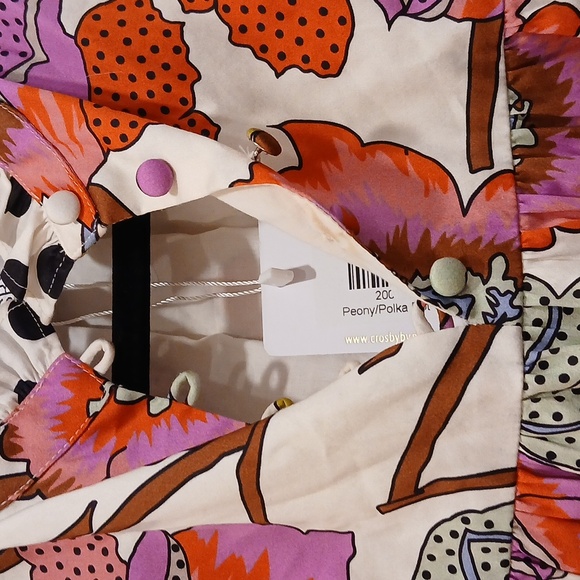 New Crosby By Mollie Burch Maisie Dress In Peony Polka Dot Size Medium - Picture 5 of 9